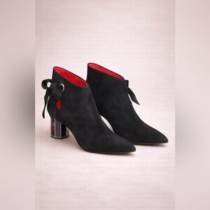 Proenza Schouler Black Ankle Boots with Red Interior